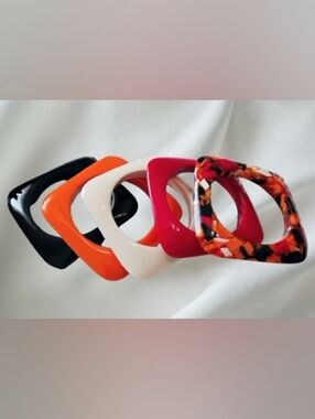 NEW Milaja Collection Resin Bracelets -  Set Of 5